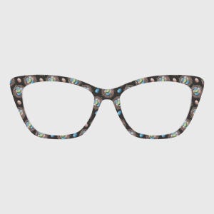 Magnetyczne nakładki na okulary z motywem ptasiego gniazda i kolorowych jajek wielkanocnych – kompatybilne z parą oprawek okularów