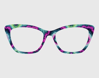 De coole magnetische tie-dye-briltoppers – compatibel met brilmonturen