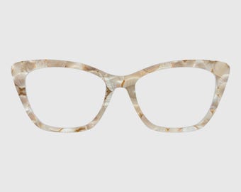 Vintage 1950’s Cat Eye Mother of Pearl Acetate Sunglasses Mother-of-pearl Retro-Vintage Acetate Oval Gradient  main image 4