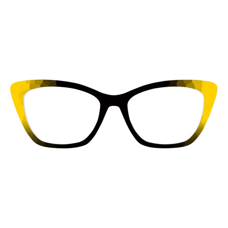 Yellow Crystal Block Gradient Magnetic Glasses Toppers – Compatible ...
