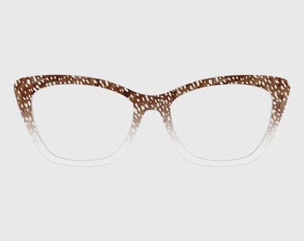 Ponteiras magnéticas para óculos com estampa de veado em aquarela – Compatíveis com armações de óculos.