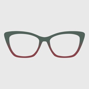 The Pine To Red Gradient Magnetic Glasses Toppers – Compatible with Pair Eyewear Frames