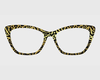 The Golden Calligraphy Waves Magnetic Glasses Toppers – Compatible with Pair's Frames