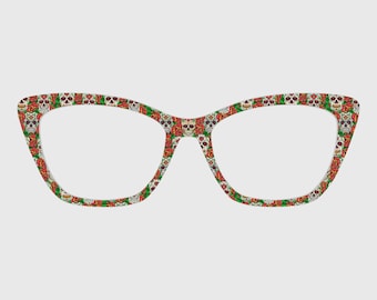The Sugar Skulls And Roses Magnetic Glasses Toppers – Compatible with Pair's Frames