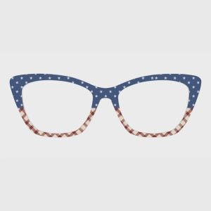 The Starry Gingham Split Magnetic Glasses Toppers – Compatible with Pair's Frames