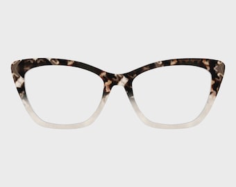 Adornos magnéticos para gafas con diseño de tortuga y vainilla: compatibles con monturas de gafas de dos piezas