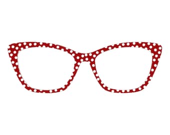 The Classic Red And White Polka Dots Magnetic Glasses Toppers – Compatible with Pair Eyewear Frames