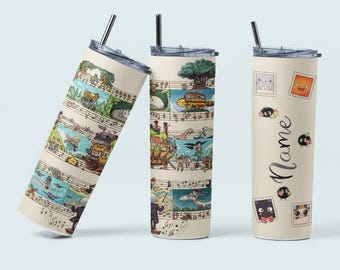 Custom Studio Ghibli Anime Tumbler, Totoro Tumbler, Custom Anime Tumbler, Custom Totoro Tumbler, Custom Ghibli Tumbler