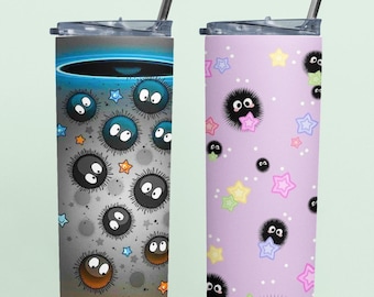Custom Studio Ghibli Anime Tumbler, Totoro Tumbler, Custom Anime Tumbler, Custom Totoro Tumbler, Custom Ghibli Tumbler