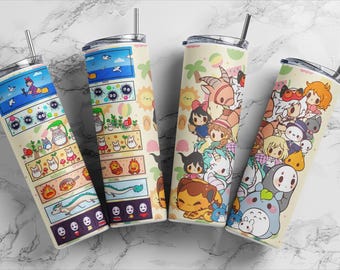 Custom Studio Ghibli Anime Tumbler, Totoro Tumbler, Custom Anime Tumbler, Custom Totoro Tumbler, Custom Ghibli Tumbler