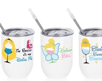 Princess Wine 12oz Tumbler, Princess tumbler, Cruise Princess, Bachelorette party, wedding party, birthday gift, bridesmaid gift