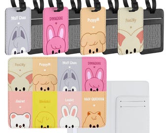 Benutzerdefinierte SKZOO Passhülle, SKZOO Gepäckanhänger, SKZOO Merch, Stray Kids Merch, Kpop Fan Merch