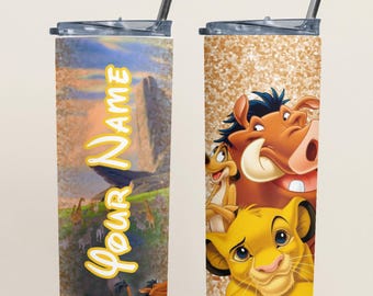 Personalizowane prezenty z Królem Lwem, kubek termiczny Król Lew, kubek termiczny Disney, prezent dla miłośnika księżniczek Disneya, spersonalizowany kubek termiczny dla dzieci, prezenty Disney