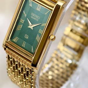 Womens seiko watch black dial gold - Etsy 日本