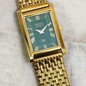 Seiko Tank Watch Roman Numerals Men - Etsy