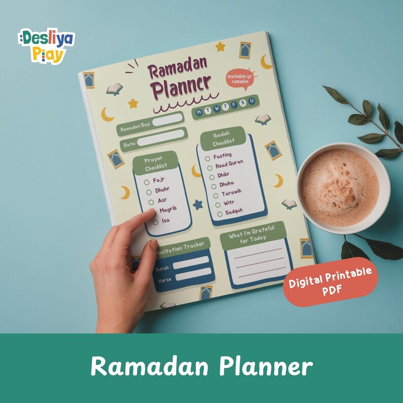 Ramadan Planner Printable, Islamic Daily Ibadah Checklist, Quran ...