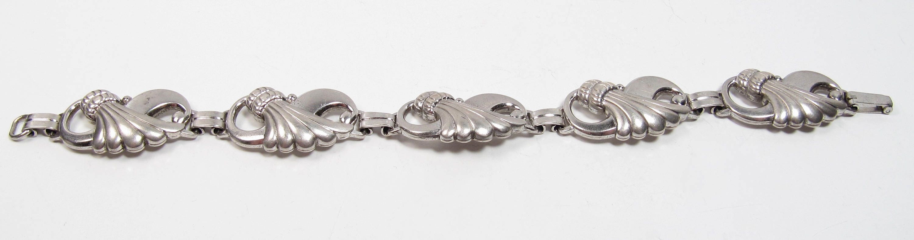 Harry S. Bick HSB Sterling Silver 1940s 50s Vintage Bracelet