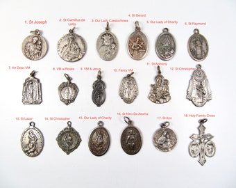 ¡Elige tu medalla! Vintage o Antigua Santa Medalla Santa Medallas Católicas