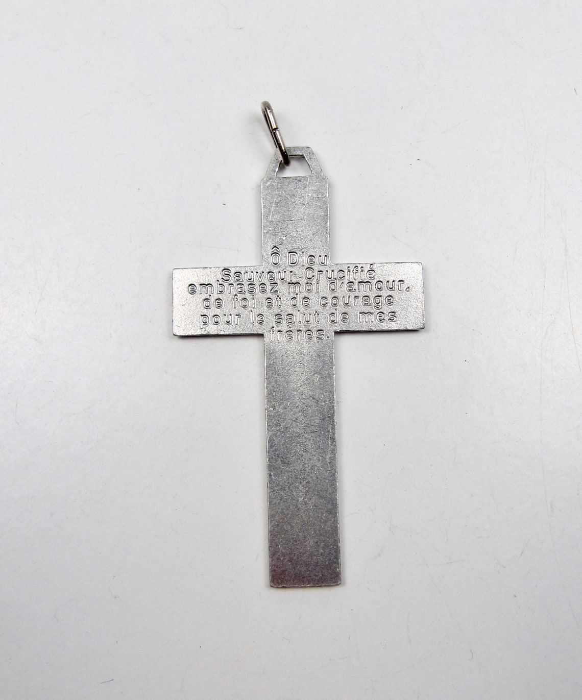 1 Vintage Cross of Pardon Croix du Pardon Aluminum Cross