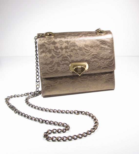 Dolce & Gabbana Devotion Bag In Rhinestone Chain In Gold Color Small