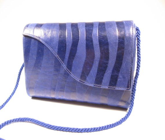 Robert Bestien Cobalt Blue Leather Tiger Zebra De… - image 3