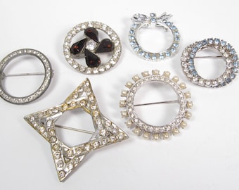 Broche ancienne saphir de ceylan naturel et diamants - Bijou ancien