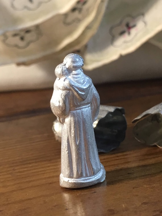 Vintage WWII Era Pocket Shrine St. Anthony Religious Icon