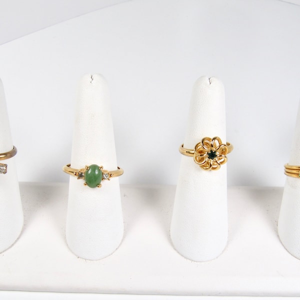 You Pick! Gold Tone Costume Green Rhinestone Ring 1980s Rings Avon