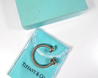 Tiffany & Co Sterling Silver Nut and Bolt Keyring Screw Key Chain Keychain w/ Box