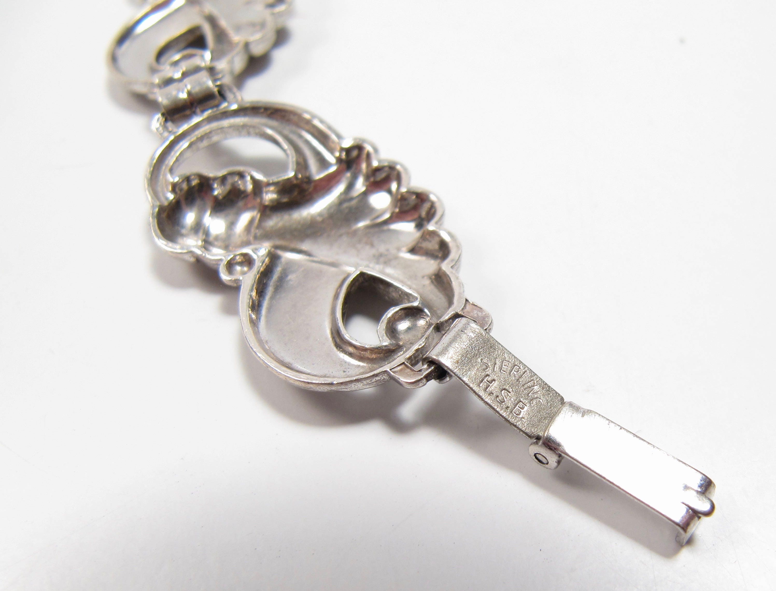 Harry S. Bick HSB Sterling Silver 1940s 50s Vintage Bracelet