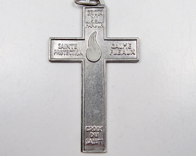 1 Vintage Cross of Pardon Croix Du Pardon Aluminum Cross