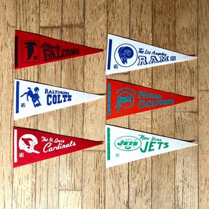 ¡Tú eliges! Vintage Felt Pennants Football USA Equipos de la NFL Autorizados 1960s/70s