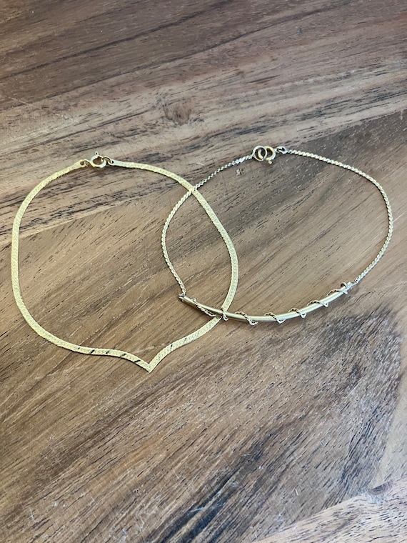 You Pick! 14K Yellow Gold Twisted Bar S Chain or V
