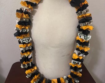 Lei de graduación – Lei personalizado hecho a mano / Regalo para la promoción de 2026 / Lei de graduación personalizado