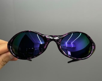 Retro Vintage Oakley X Brain Dead Eye Jacket™Sunglasses OO9450-1259 y2k avantgarde hype Cobalt pink with light blue lenses