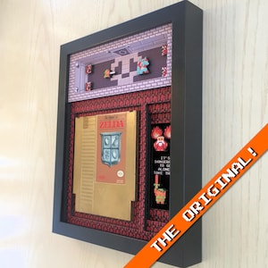 Caja de sombras Legend of Zelda de CartridgeLab, soporte para cartuchos, videojuego original hecho a mano