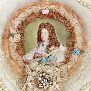 French King Louis XIV-Sun King- Versaille Antique Vintage Style Wall Decor Mixed Media  Handmade -KHATSART