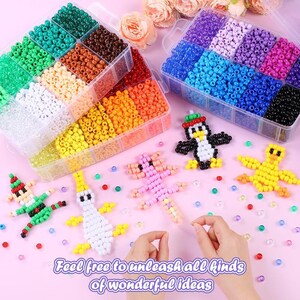 10000PCS Rainbow Pony Beads Bulk Kit for Friendship Bracelets, Jewelry & Crafts image 6