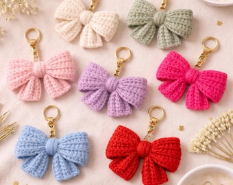 Patrón de lazo de crochet en PDF / Lazo para el cabello y accesorios de crochet fáciles / Patrón de lazo para principiantes / Lindo regalo de crochet y decoración para el hogar