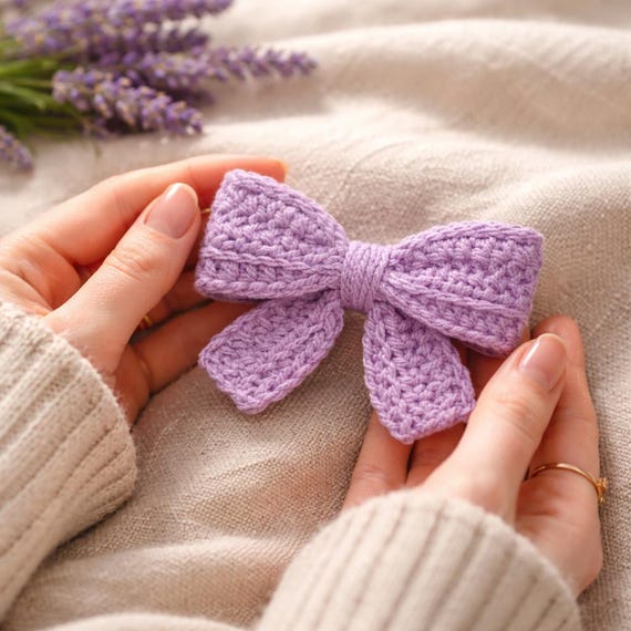 Crochet Bow Pattern PDF, Easy Crochet Hair Bow and Accessories, Ornament & Garland Decor, Digital Download