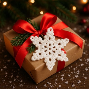 Crochet Snowflake Pattern PDF, Easy Christmas Ornament, Garland & Tree Decor