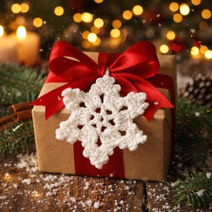Crochet Snowflake Pattern PDF, Easy Christmas Ornament, Garland & Tree Decor
