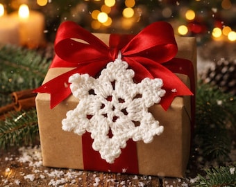 Crochet Snowflake Pattern PDF, Easy Christmas Ornament, Garland & Tree Decor