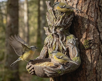 Greenman Tree Man Bird Feeder, Rustic Garden Art, Outdoor Decor, Nature Lover Gift
