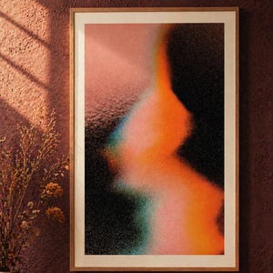 Energiefeld — Abstrakte spirituelle Wand Kunst Druck | Dunkles Farbverlaufs Kunstwerk
