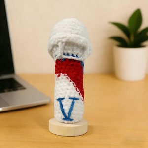 Handmade Crochet David Bowie Inspired Doll, Emotional Support Desk Buddy for Music Fans image 2