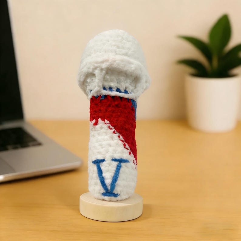 Handmade Crochet David Bowie Inspired Doll, Emotional Support Desk Buddy for Music Fans image 2