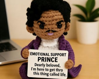 Prince inspiration Handmade Crocheted Doll | Stress Relief Emotional Support Gift For Her