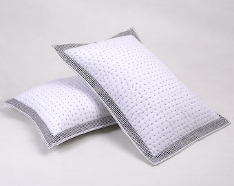 Minimalist White Pillow Cover, Geometric Woven Cushion, Modern Sofa Decor, Handmade Cushion Case