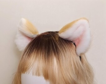 Custom From Photo Cream Raccoon Faux Fur Ears Wig Bow Choker Set Handmade  Furry Anime Cosplay Kawaii Game Roleplay Party Live Stream Gift